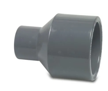 PVC-U reduksjon med limmuffe, lang. Ulike størrelser fra 110/90 mm x 50 mm til 315/280 mm x 200 mm