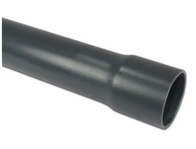 Trykkrør PVC-U med limmuffe. Fra 20 mm - 315 mm. Lengde 5 meter