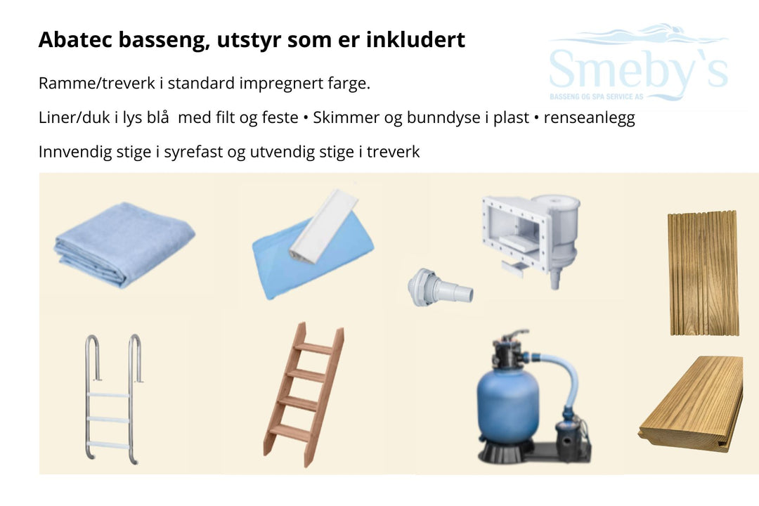 Abatec "Pearl of South". Komplett trebasseng | Rektangulært | Utv. mål 834x492x138 cm. 40 m³