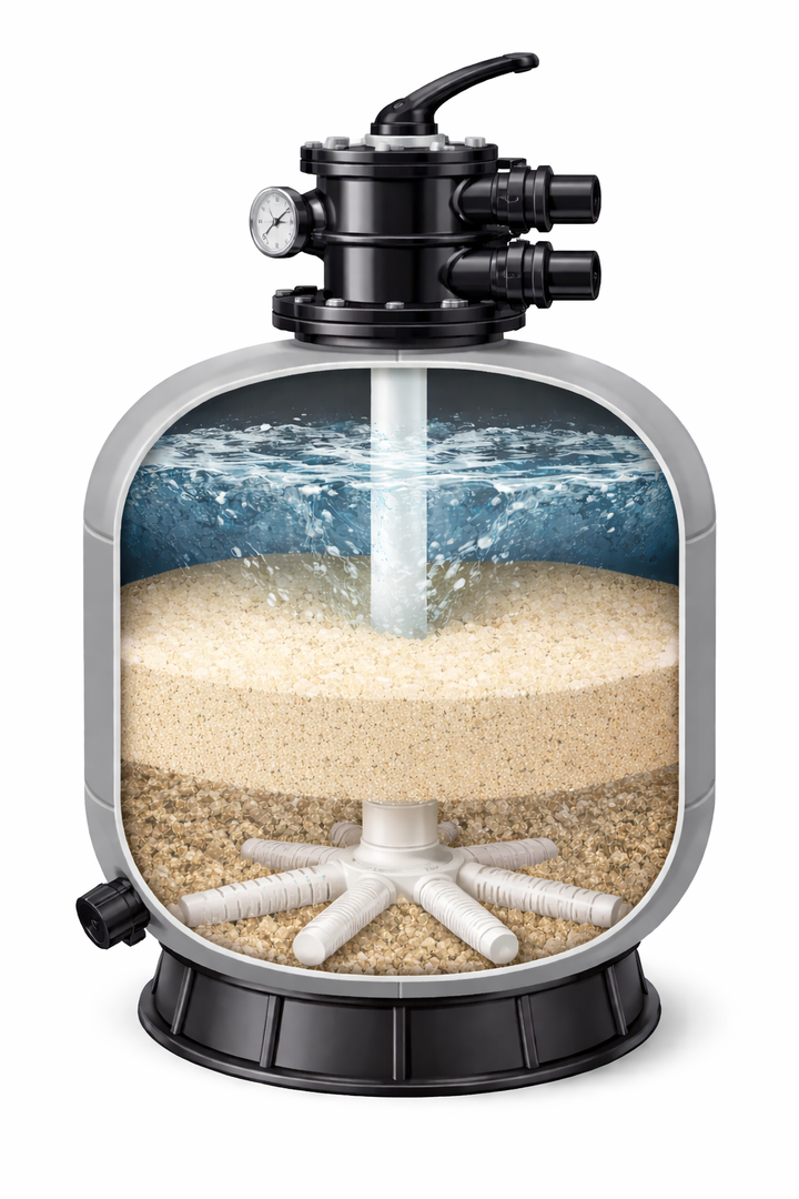 Filtersand. 3 ulike graderinger/størrelser. 25 kg sekk