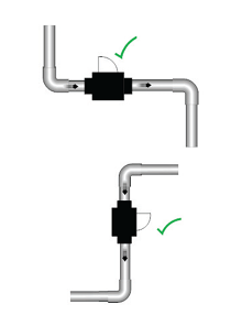 Vannmåler med tilbakeslagsventil. Med manuell avlesning i 5 ulike rørd ...