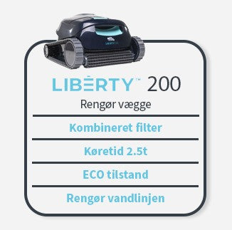 Dolphin Liberty 200. Trådløs, oppladbar slamsuger