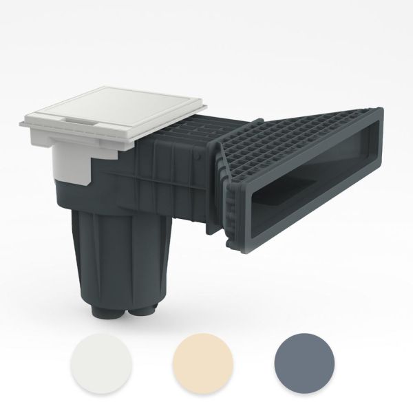 Hayward X-Pro 600 Skimmer for høy vannstand. Fåes i hvit, sand og mørk grå farge